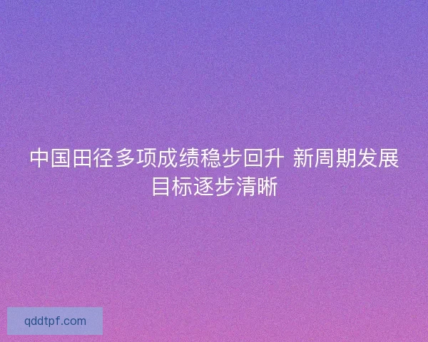 中国田径多项成绩稳步回升 新周期发展目标逐步清晰